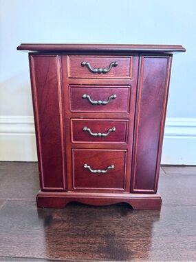 Bombay Co Wood Jewelry Chest with Brass Handles